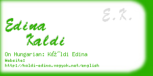 edina kaldi business card